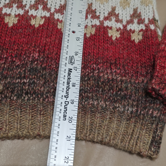 NWT Elsamanda Sweater Sz L Alpaca Wool Blend Boucle Aztec Fairisle Made in Italy - Picture 12 of 14